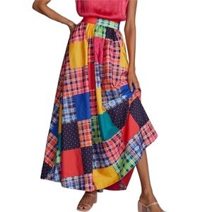 Anthropologie Maeve Skirt Bohemian Maxi Patchwork Size XS